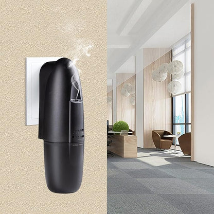 Plug in Waterless Aroma Diffuser for Essential Oils, 500 Sq. Ft, Portable Fragrance Diffuser, Cold-Air Diffusion Tech, Black