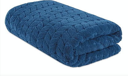 BAGNO MILANO Turkish Bath Towels, Soft Plush Jacquard Luxury Bath Towels, Quick Dry Towel Set (Petrol Blue, Bath Sheet)