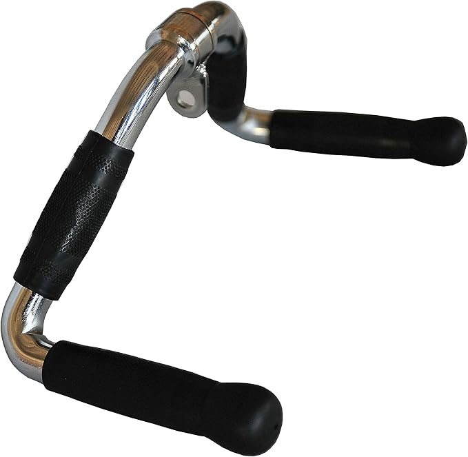 Lat Cable Machine Attachment Curl Pulldown Barbell Revolving Bar, Multi-Exerciser Cable Attachment, Solid Steel Tricep Press Down Bar with Rubber Handgrips & Revolving Hanger