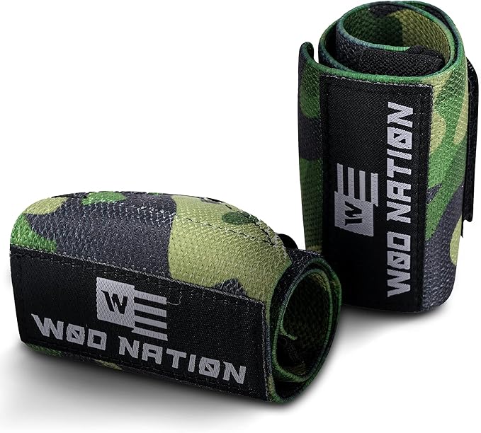 WOD Nation Wrist Wraps for Weightlifting & Strength Training – Professional Gym Straps w/Thumb Loop for Men & Women