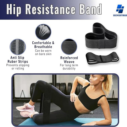 Barbell Pad Set for Hip Thrust & Squats – 9-Piece Workout Kit for Women | Includes 2 Bar Pads, 2 Ankle Straps, 2 Resistance Bands & Gym Accessories – No Pain Hip Thrusts – Glute, Leg & Booty Training