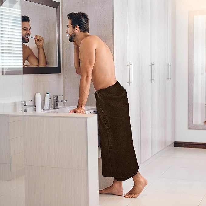 Utopia Towels Luxurious Jumbo Bath Sheet 2 Piece, 600 GSM, 35 by 70 Inches, 100% Ring Spun Cotton, Highly Absorbent and Quick Dry Extra Large Bath Towel, Super Soft Towel, Dark Brown
