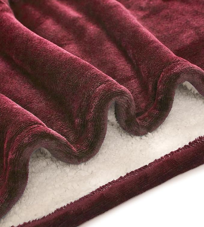 WDCOZY Wearable Blanket Hoodie Oversized Sherpa Fleece Hooded Sweatshirt with Adjustable Eye Mask Cozy For Adults Women Men