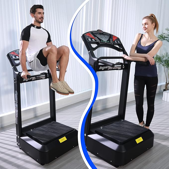 Vibration Platform Workout Machine, Heavy Duty Recovery Whole Body Circulation Vibration Plate 400bl Support for Home Trainer Gym Equipment