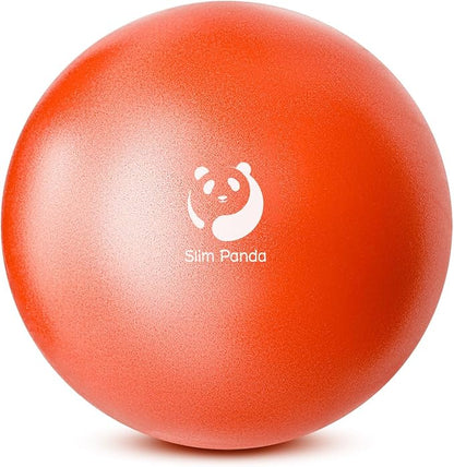 Slim Panda Pilates Ball, 9 Inch Small Exercise Ball, Anti Burst Mini Yoga Ball for Stability, Workout, Barre, Core Strength, Physical Therapy, Balance, Stretching