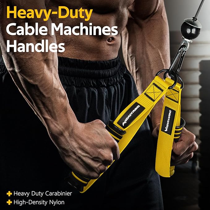 RENRANRING Gym Exercise Handles, Replacement Handle Attachments for Cable Machine Pulleys, Resistance Band and Strength Trainer, Pull Down Workout Accessories, Home Gym Add On Equipment