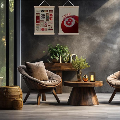 FITIE Trendy Lucky 8 Ball Bar Wall Art Poster Framed Set of 2, Bar Wall Decor, Y2K Room Decor, Funky Retro Y2K Red Aesthetic Canvas Wall Art Prints for Home Dorm Apartment Decor, 12x16 Inches