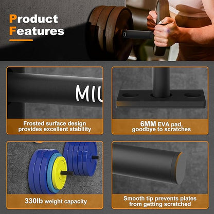 Weight Plate Holder, Wall Mounted Weight Rack Storage for Weight Plates, Home Gym Organizer