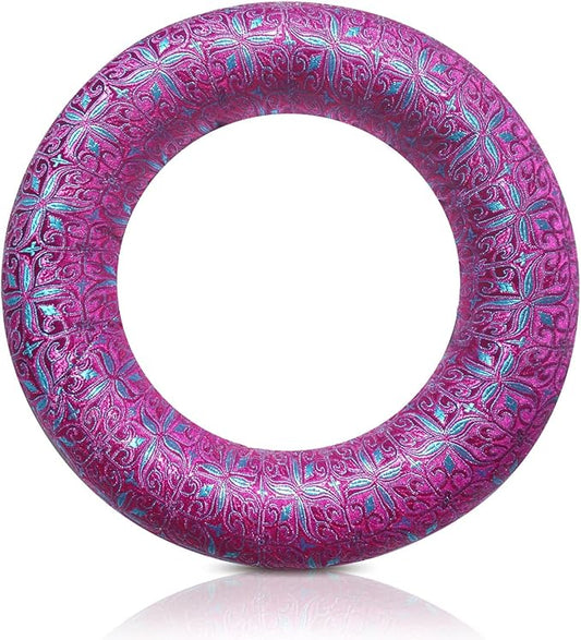 Singing Bowl Cushion for Tibetan Singing Bowls, Handmade Silk Brocade Round Cushion Pillow for Sound Healing and Crystal Sound Bowls Accessories(DeepMagenta,6.7 Inch)