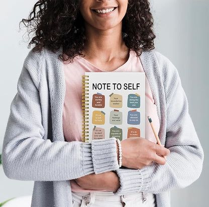 Note to Self Mental Health Self Love Journal, Mental Health Gifts, Therapy Journal for Mental Health, Therapy Notebook, Mental Health Journal for Women, Spiral Notebook 5.5x8.3 with 164 Pages