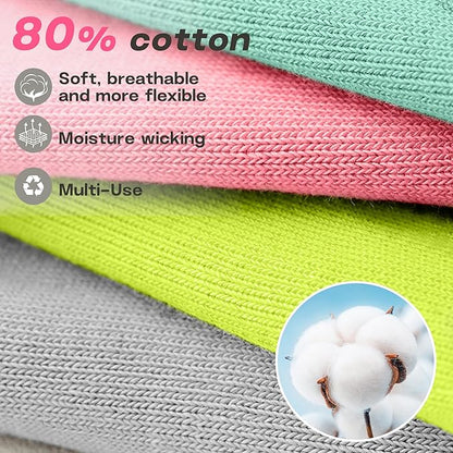 unenow 5 Pairs Pilates Socks for Women Non Slip Socks with Grips for Yoga Hospital Barre Barefoot