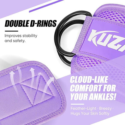 Ankle Resistance Bands with Cuffs, Ankle Weights Bands for Working Out, Women Leg and Glutes Workout Equipment, Exercise Bands for Kickbacks, Butt and Booty Trainer, Home Gym Fitness Equipment