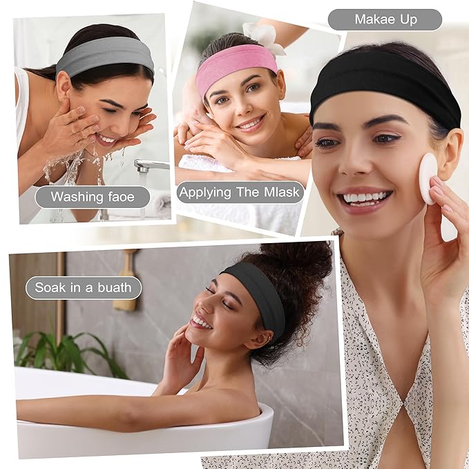 16Pcs Headbands for Women - Multicolor Absorb Sweat Non Slip Absorb Sweat Sports Hair Bands（ Soft Cotton Cloth Stretchy Headbands ）（Suitable for Fitness Yoga Outdoor Exercise ）