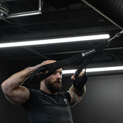 Gymreapers Tricep Rope Cable Attachment - Multi-Workout Tricep Pull Down Cable Attachment - Perfect Gym Cable attachments (3 Lengths Built in One)