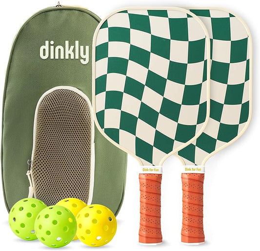 Pickleball Paddles Set of 2/4- USAPA Approved Graphite/Fiberglass Pickleball Racket, 2 Pickleball Rackets, 4 Balls and 1 Portable Carry Bag, Aesthetic Pickle Ball Set for Men Women Beginners