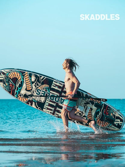 10’6’’ Portable Inflatable Stand Up Paddle Board (SUP) for Adults and Youth with Non-Slip Deck – Complete Accessories Kit, Perfect for Fishing, Yoga, Fitness & Family Fun