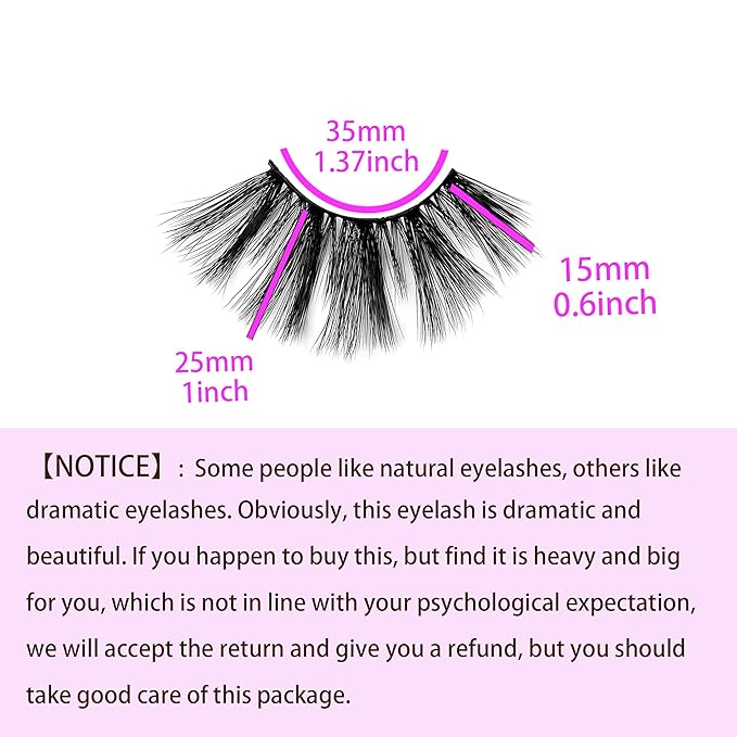 Mikiwi 25mm Lashes, Dramatic 6D Faux Mink Lashes, Fluffy Volume Eyelashes, Thick Crossed Lashes, Long Faux 25mm Mink Lashes