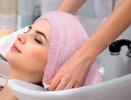 Utopia Towels Cotton Bleach Proof Salon Towel 16 by 27 inches, Bleach Safe Gym 100% Cotton Hand Towel, 12 Pack, Pink