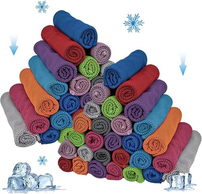 Cooling Towels, Soft Breathable Sweat Ice Towel for Sports, Yoga, Gym, Golf, Camping, Running, Fitness, Workout & More Activities