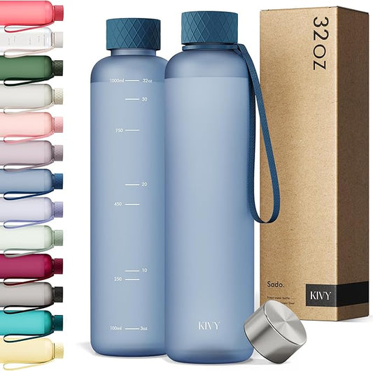 KIVY Tritan Water Bottle 2nd Generation (Navy Blue, 32oz)