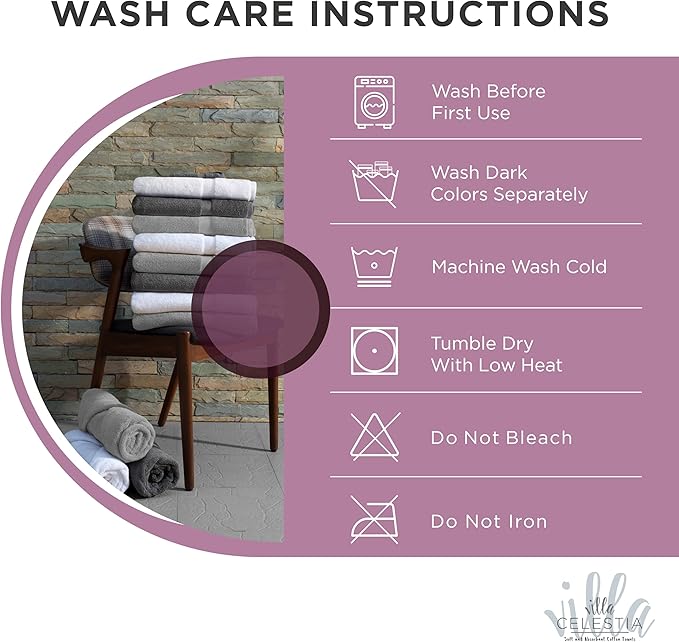 100% Cotton Bath Towel Set of 18-4 Bath Towels, 6 Hand Towels, 8 Wash Cloths, Sustainable, Soft, Highly Absorbent, Combed Cotton 18 Piece Set for Hotels, Spa, Bathroom, Dorm, Burgandy