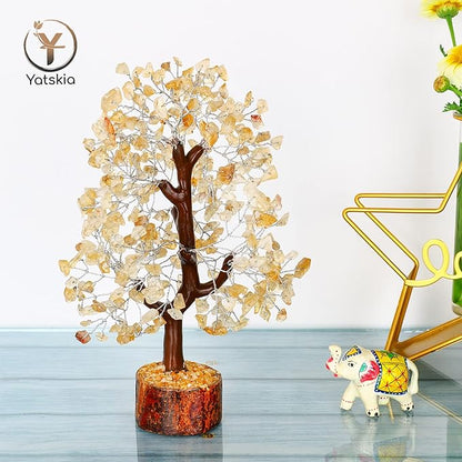 Citrine Crystal Tree - Feng Shui Decor - Chakra Tree - Spiritual Items - Home Decoration - Gemstone Tree - Crystals - Crystal Decor - Home Office Decor - Citrine Crystal Stone - Good Luck Gifts