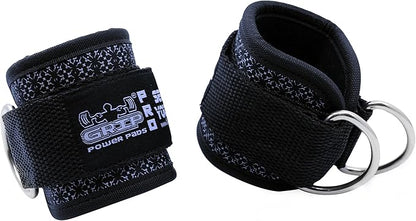 Ankle Straps for Cable Machines Double D-Ring Gym Adjustable Neoprene Premium Cuffs to Enhance Legs Abs & Glutes Kickbacks Workouts Leg Curls Extensions Booty Hip Abductors Exercise for Men & Women