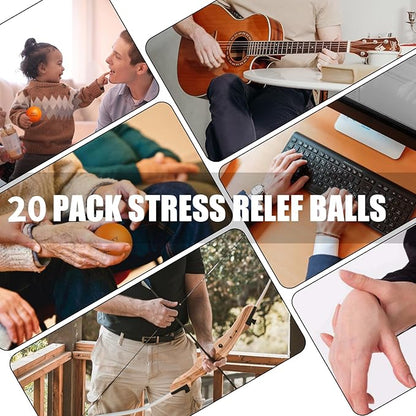 KDG Motivational Stress Balls(20 Pack) for Kids and Adults,Stress Relief Ball with Quetos to Rrelieve Anxiety and Manage Anger