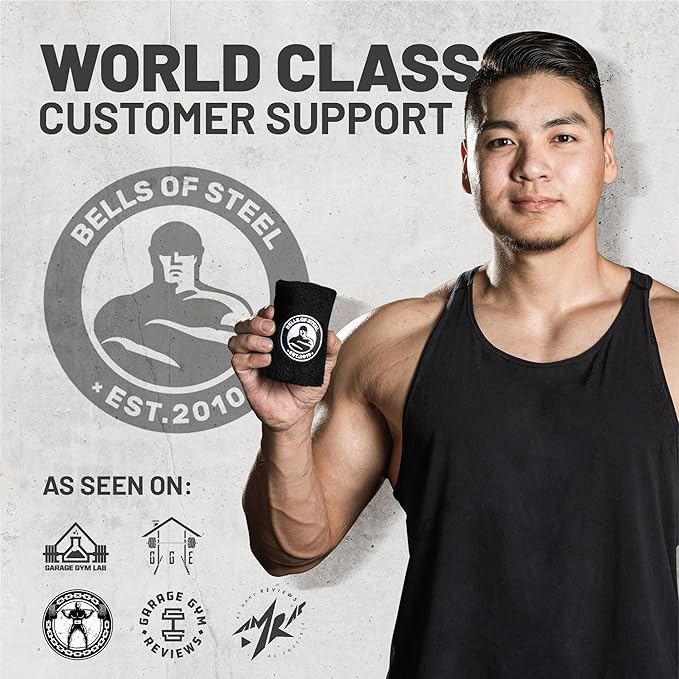 Bells of Steel Kettlebells Wrist Guard BellGuard Wrist Sweatband with Plastic Inserts for Shock Absorption | Gym Wrist Wraps, Wrist Brace for Working Out | One-Size-Fits-All, Pair of Wrist Guards