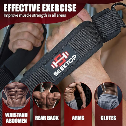 Seektop Tricep Rope, Multi Gym Tricep Rope Cable Attachment with Exercise Handle, Tricep Pull Down Ropes for Push Downs, Crunches, Facepulls