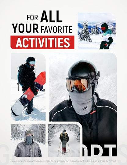 GOT Sports Polar Fleece Neck Warmer - Double-Layer Winter Ski Face Mask - Neck Gaiter Scarf for Skiing, Snowboarding, Running