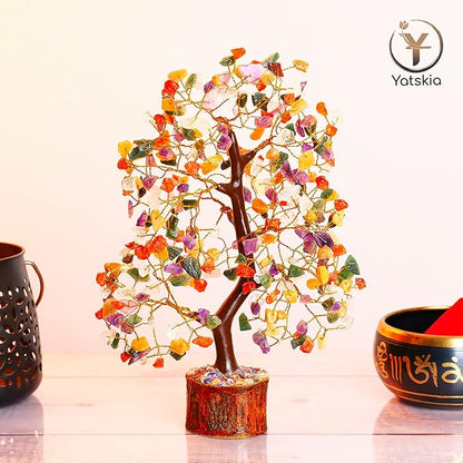 Chakra Tree - Crystal Tree - Stones and Crystals - Spiritual Decor - Good Luck Charms - Meditation Decor - Feng Shui Decor - Crystal Gifts for Women - Chakra Stones - Feng Shui Decor - Reiki Decor