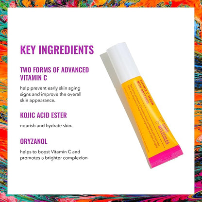 Good Molecules Vitamin C Serum with Oryzanol - Face Serum to Promote Collagen Production, Even Skin Tone, Anti-Aging, and Brightening - Skin Care for Face