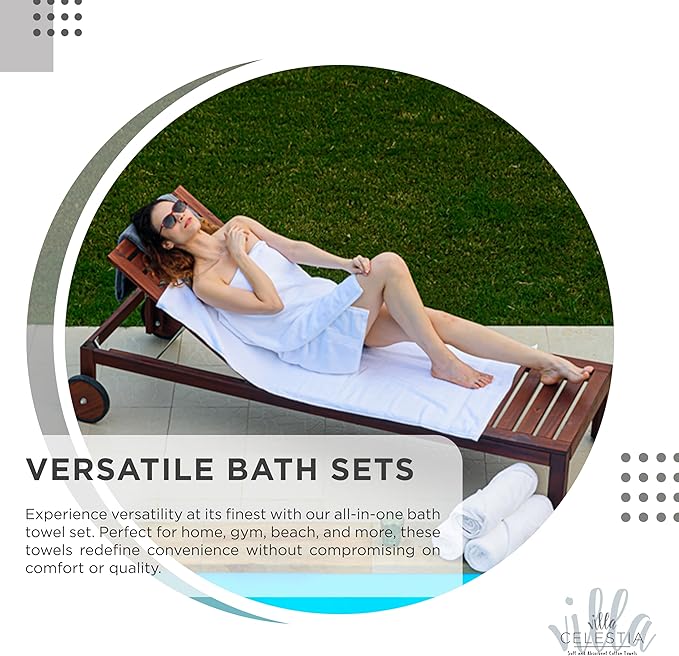 100% Cotton Bath Towel Set of 12-4 Bath Towels, 4 Hand Towels, 4 Wash Cloths, Sustainable, Soft, Highly Absorbent, Combed Cotton 12 Piece Set for Hotels, Spa, Bathroom, Dorm, Grey