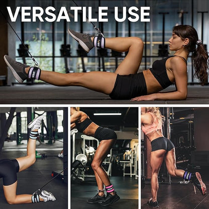 APEXUP Ankle Strap for Cable Machine, Ankle Resistance Bands, Cable Kick Back Straps for Gym, Glute Workouts, Leg Extensions, Adjustable Straps with Neoprene Padding