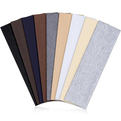 9 Pack Headbands for Women Non Slip - Elastic Cotton Fabric - Sweat Absorption - Soft Cloth Hair Bands for Women's Hair, Stretchy Sports Headbands for Workout Yoga Gym - B