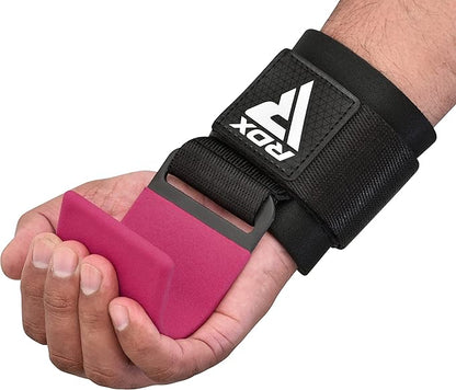 RDX Weight Lifting Hooks for Deadlifting (Pair) - 600Lbs Capacity - 8MM Neoprene Wrist Support Wraps - Grip Enhancer for Pull Ups Lat Pulldowns Rows - Adjustable Gym Workout Power Straps for Men Women