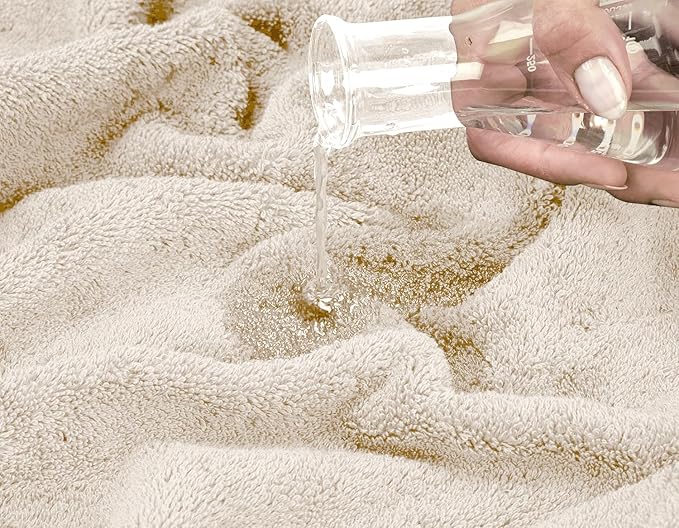 Oakias Premium Towel Set 600 GSM 8 Piece Sea Salt - 100% Ring Spun Cotton Highly Absorbent Towels Set - Super Soft Bathroom Towel Set - Hotel Quality Double Stitched Hem - Ideal for Hotels, Spa, Gyms