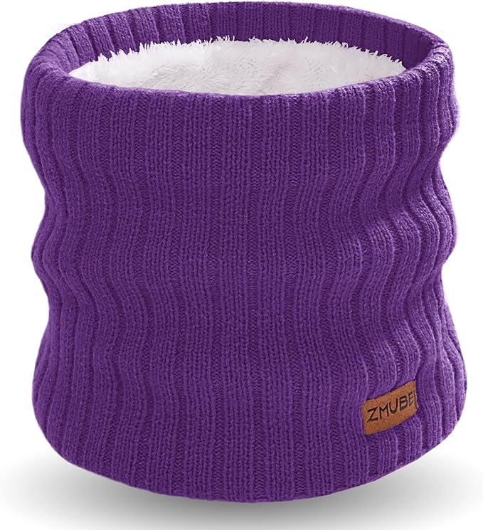 Neck Warmer Gaiter, Winter Fleece Lined Face Mask Scarf for Men Women, Thick Warm Cold Weather Running Ski Neck Cover