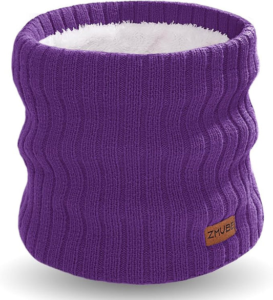 Neck Warmer Gaiter, Winter Fleece Lined Face Mask Scarf for Men Women, Thick Warm Cold Weather Running Ski Neck Cover