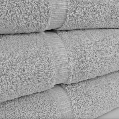 Chakir Turkish Linens | Hotel & Spa Quality 100% Cotton Luxury Turkish Towels | Soft & Absorbent (30x60 Inches Extra Large Bath Towels, Set of 4 - Silver)