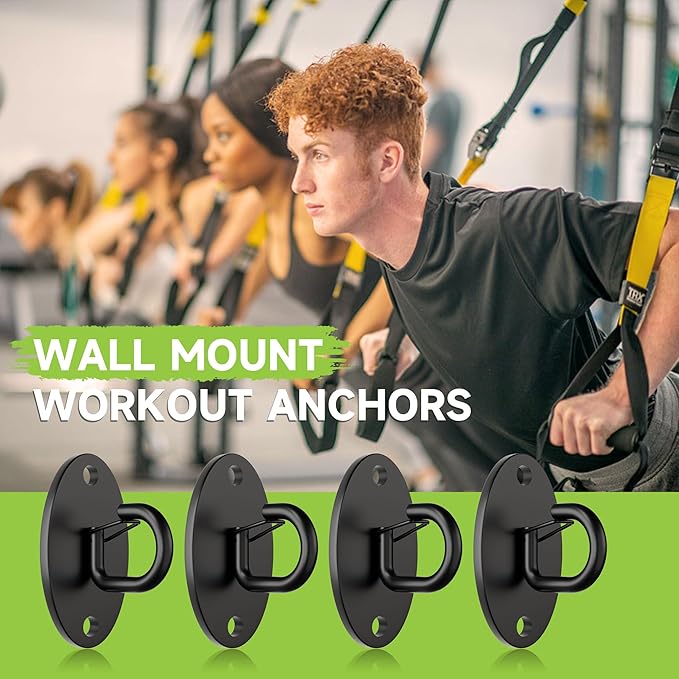 Resistance Band Wall Anchors System, Wall Mount Workout Anchors for Exercise Bands