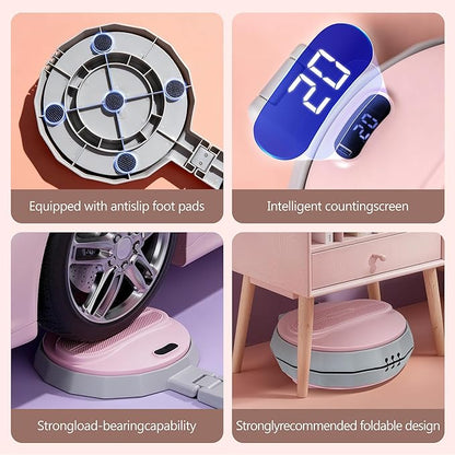 Waist Twister Machine, Foldable Ab Workout Equipment with 300 lbs Weight Capacity, Noiseless Ab Twister Board for Home Gym Exercise Equipment, Ab Machine for Women Men