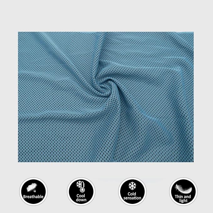 INNOLIFE 6 Pack Cooling Towels Breathable Ice Towel for Sports, Gym, Fitness, Running, Hiking, Yoga - Blue