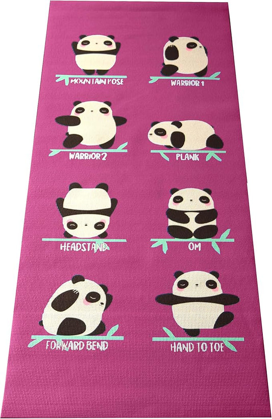 Bean Products Yoga Mat for Exercise - Non Slip Thick Comfortable Workout Floor Mat for Adults and Kids - Eco Friendly Foldable Yoga Mat for Yoga, Pilates, Gym and Stretching