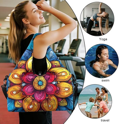 Yoga Mat Bag for Women Men Large Carryall Tote with Adjustable Shoulder Strap for Gym Yoga Travel Pilates Office