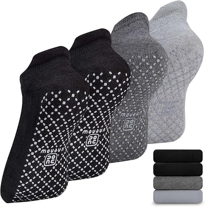 unenow Unisex Non Slip Grip Socks with Cushion for Yoga Pilates Barre Home & Hospital