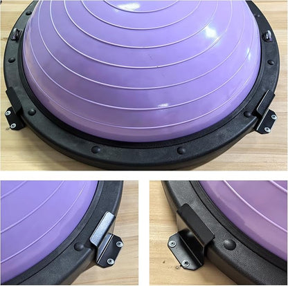 Balance Ball Holder Wall mount,Half Exercise Ball Storage Bracket for Strength Fitness Ball,Yoga Stability Ball Rack Organizer for Home Gym Workouts