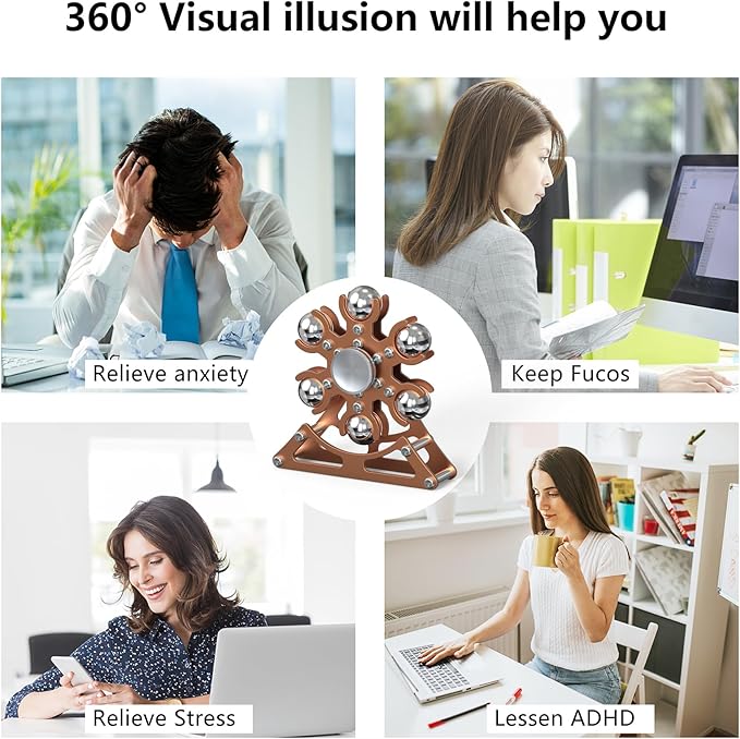 Desk-Toys for Fidget Ferris-Wheel-Spinner: 4mins Kinetic-Spinning Cool-Gadgets, Cool-Stuff Thing Toy for Office School Home Man Women Christmas, Stress-Relief Game Gifts for Adult Teen Children Kid