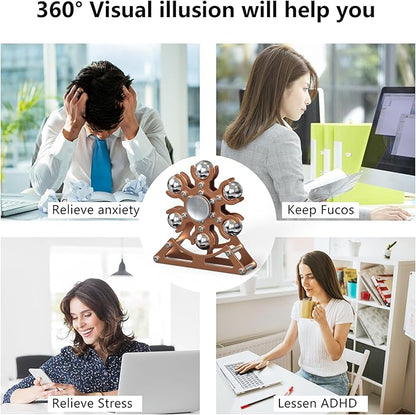 Desk-Toys for Fidget Ferris-Wheel-Spinner: 4mins Kinetic-Spinning Cool-Gadgets, Cool-Stuff Thing Toy for Office School Home Man Women Christmas, Stress-Relief Game Gifts for Adult Teen Children Kid